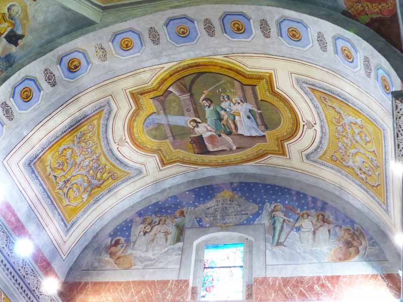 Fresques sur la voute de St-Jean-Baptiste de Siniscola