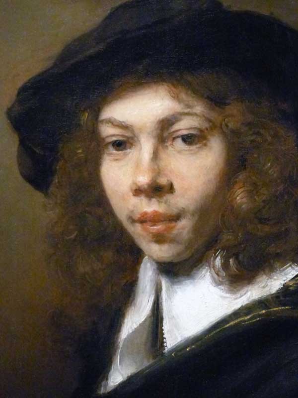 Jeune homme au béret noir, par Rembrandt (1662)