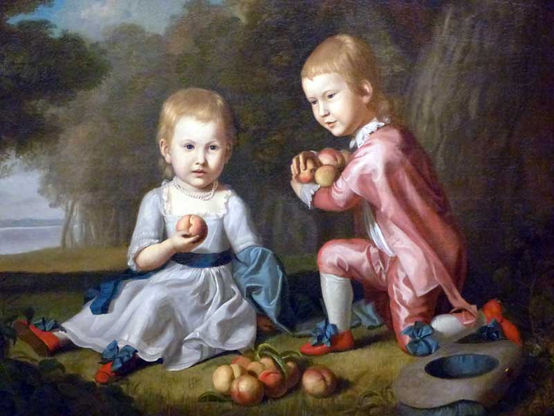 Portrait d'Isabelle et John Stewart, par Charles
                  Wilson Peale (ca.1773-74)