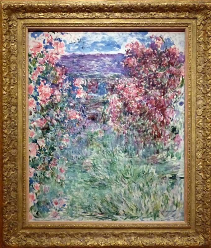La maison parmi les roses, par Claude Monet
                  (1925)