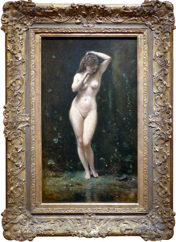 Le bain de Diane (La fontaine), par
                  Jean-Baptiste-Camille Corot (ca.1869-70)