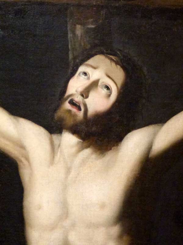 Christ en croix , par Francisco de Zurbaran
                  (ca.1630) détail