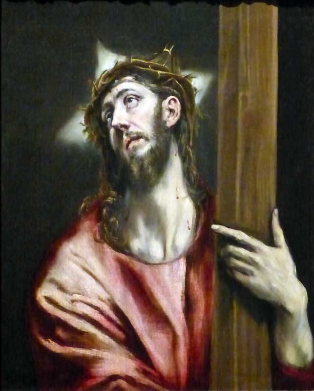 Le Christ appuyé sur la Croix par El Greco