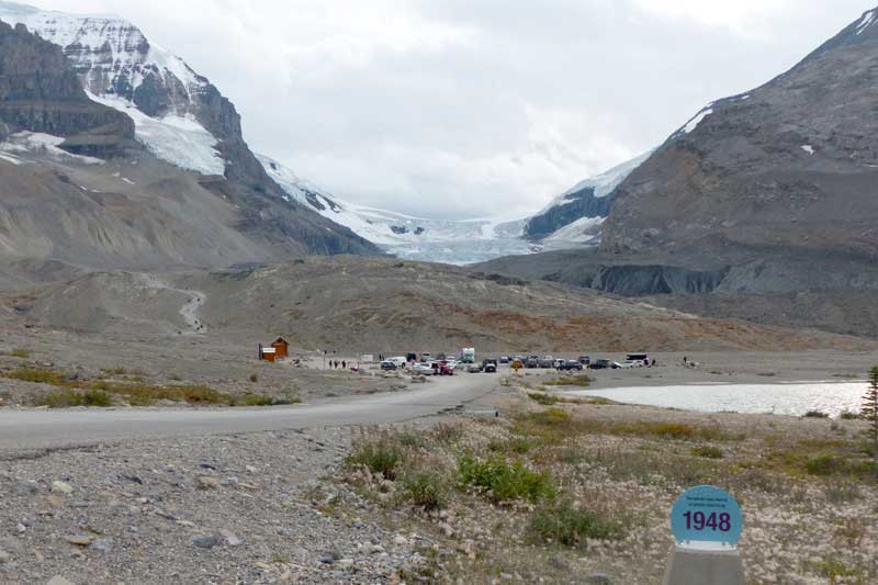 Recul du Glacier Athabasca depuis ma naissance