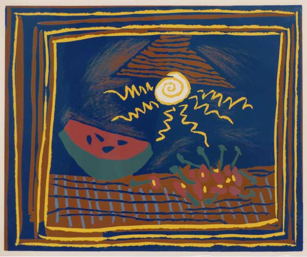 Nature morte à la pastèque par Pablo Picasso
