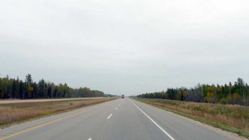 La Transcanadienne entre Winnipeg (Manitoba) et
                l'Ontario