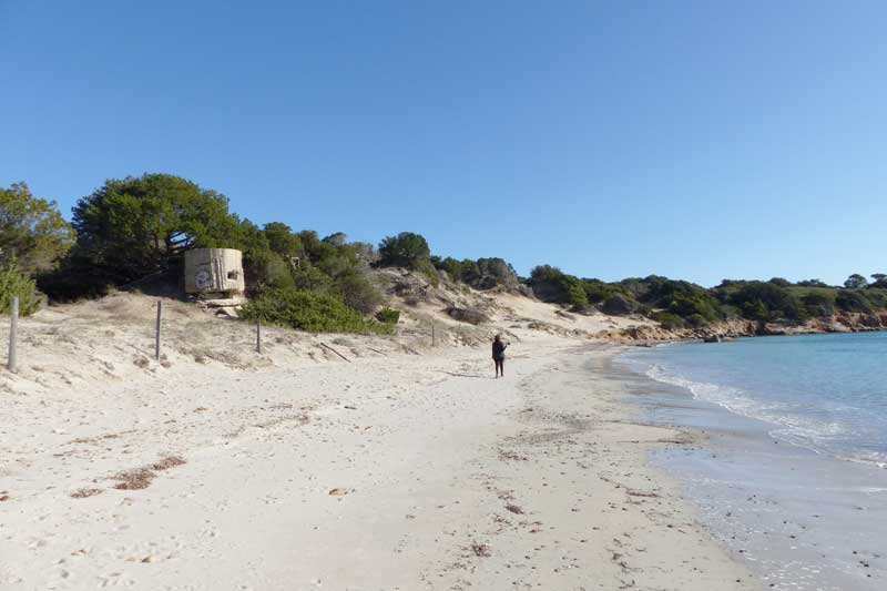 Plage
                    d'Acciaghju et son blockhaus