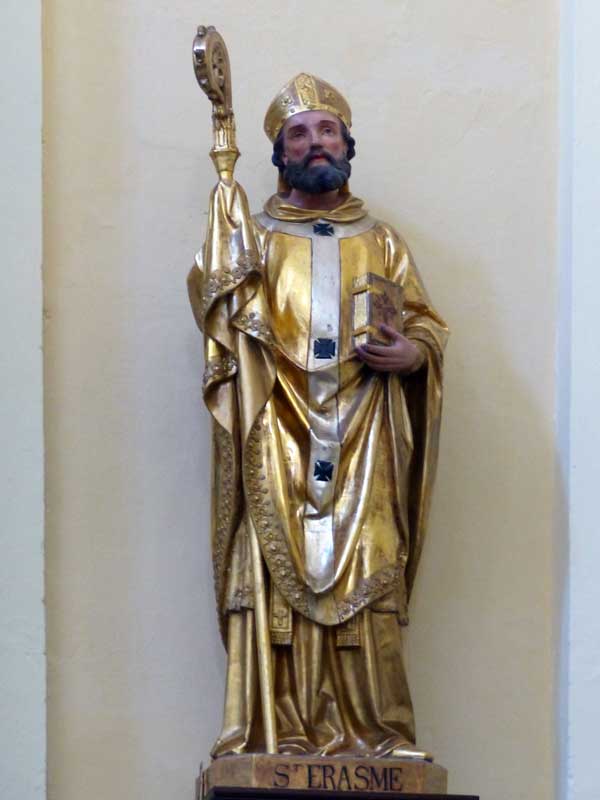 St-Florent, église paroissiale Ste-Anne :
                  St-Erasme, patron des marins