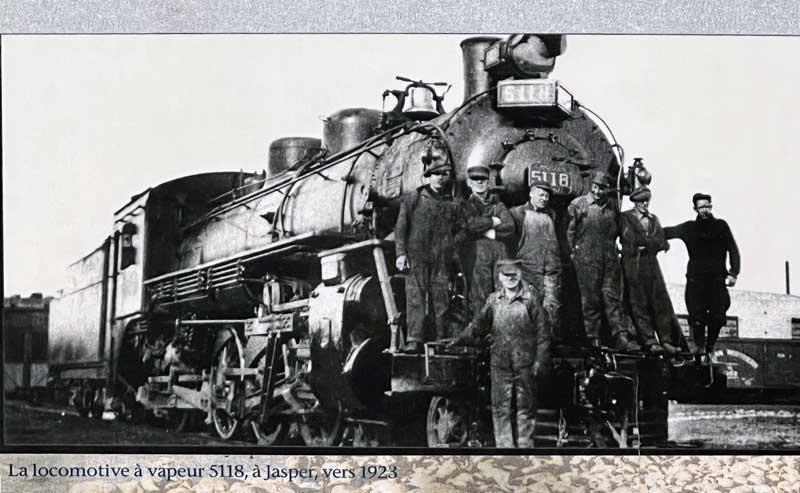 La locomotive 5118 à Jasper en 1923