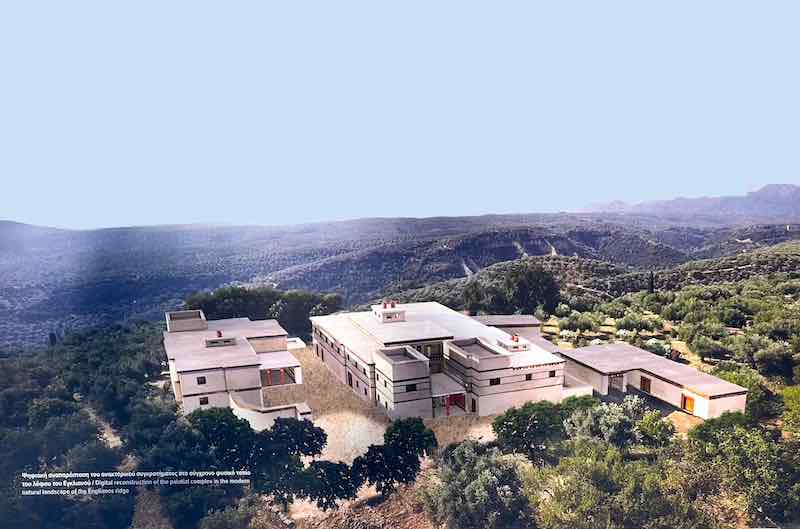 Reconstitution des palais de Nelee et de Nestor
                    sur la colline d'Englianos