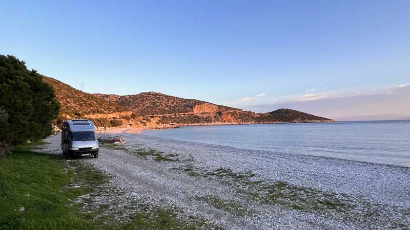 Kryoneri Beach en quittant