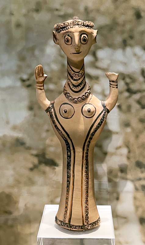 Figure féminine faite au tour, Citadelle
                      Basse de Tirynthe, 12e s. av. J-C