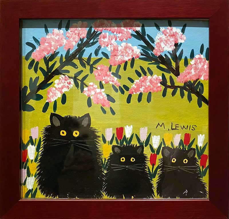 Trois-Chats-noirs-par-Maud-Lewis-ca.-1960