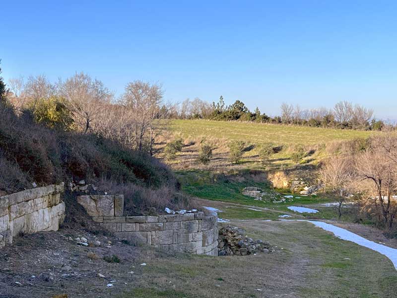 Amphipolis : le mur Est et la porte E