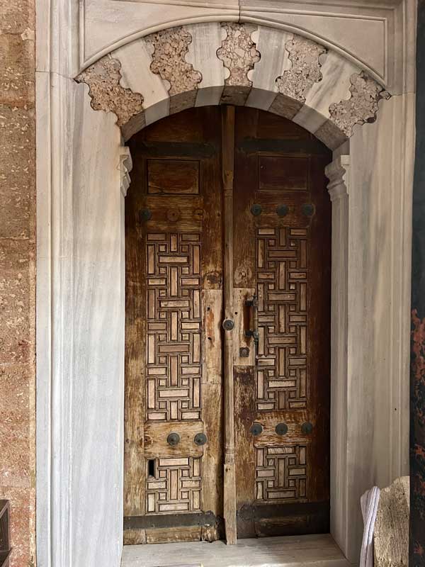 Edirne-porte de la mosquée Selimiye