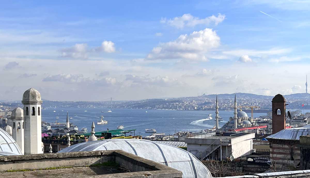 Vue sur le Bosphore depuis Suleymaniye Camii