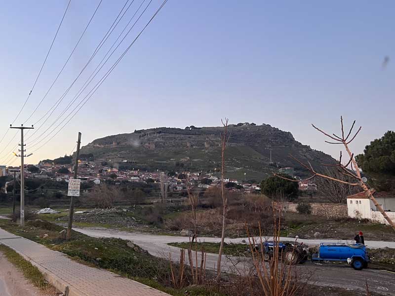 L'acropole de Bergame au crépuscule