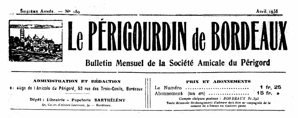 Page titre du Périgourdin